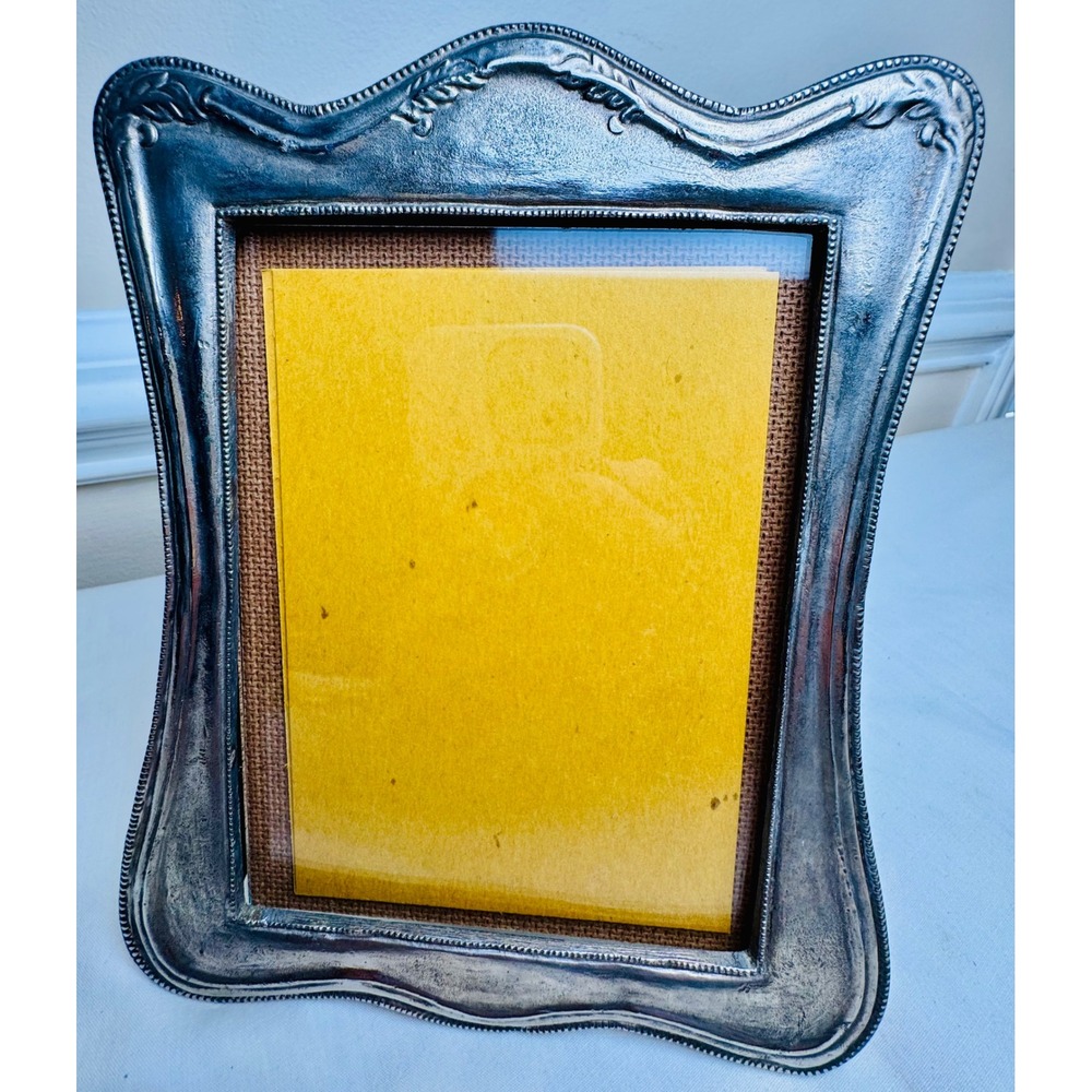 Picture Frame Antiqued Silver Tone Detail Romantic Whimsigoth Cottagecore 4x6" - Picture 5 of 8
